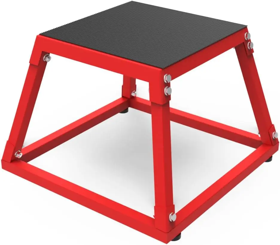 

Garvee Steel Plyo Box for Exercise Metal Exercise Step Up Box with Anti-Slip Surface, Plyometric Jumping Box Home Gym Training