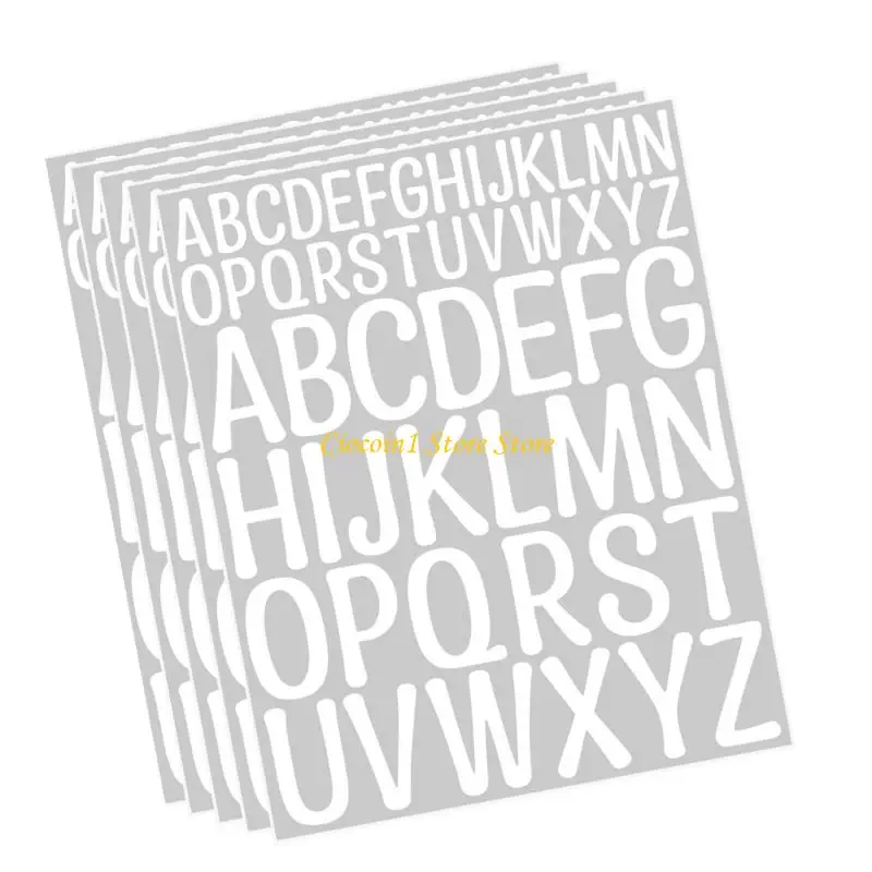 A3PC 5 Sheets Journal Aufkleber farbenfrohe Buchstabenaufkleber -Sammelkleber Aufkleber Aufkleber Aufkleber Alphabets Aufkleber