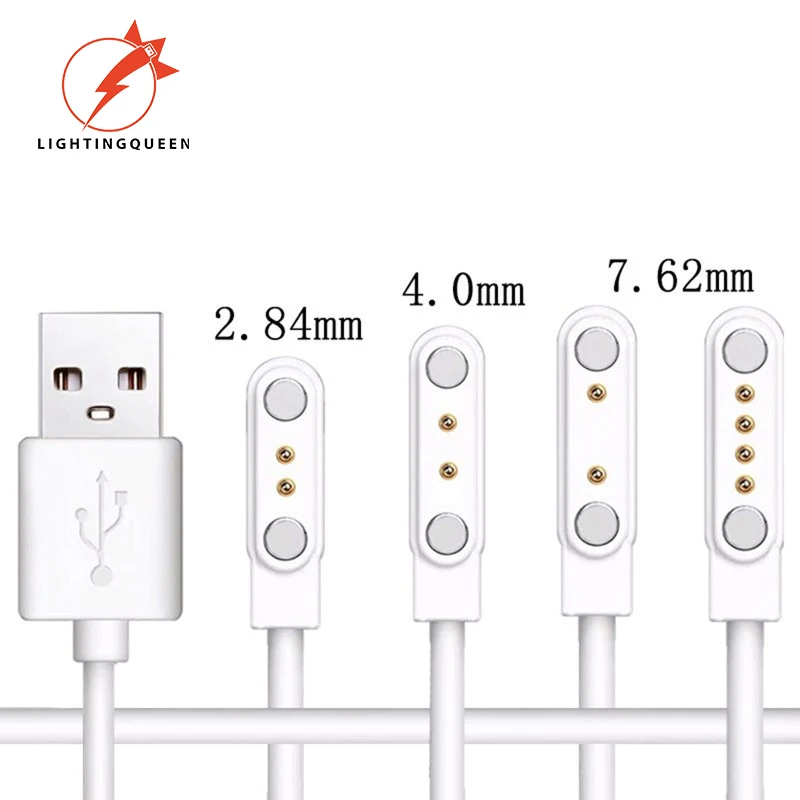 Universal Magnetic Charge Charging Cable Compatible with Smart Watch For 2 Pins Distances 2.48mm Novel USB Power Charger Cables