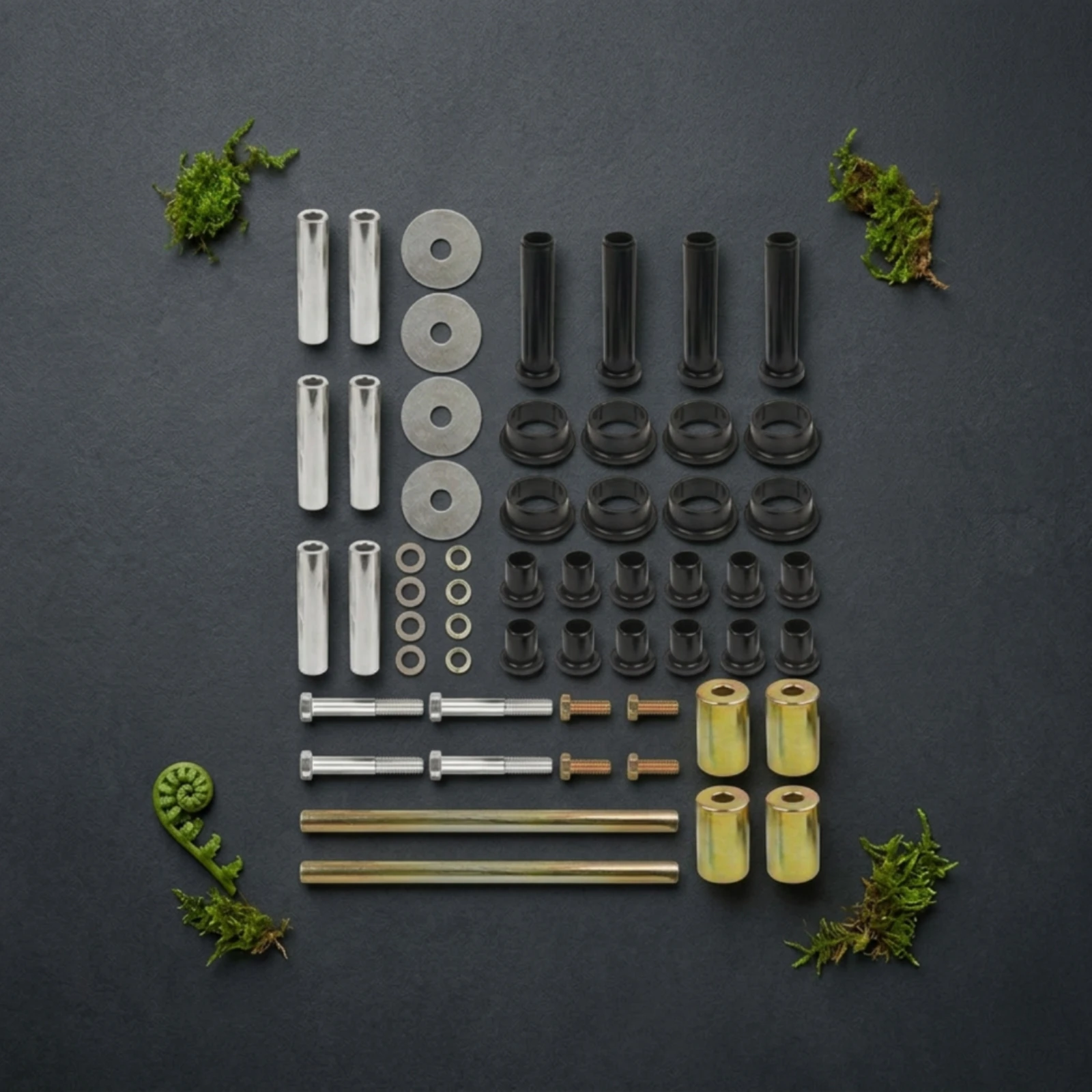 rear-shock-absorption-system-bushing-rebuild-kit-complete-rear-shock-absorption-system-bushing-kit-hardware-precision-engineered