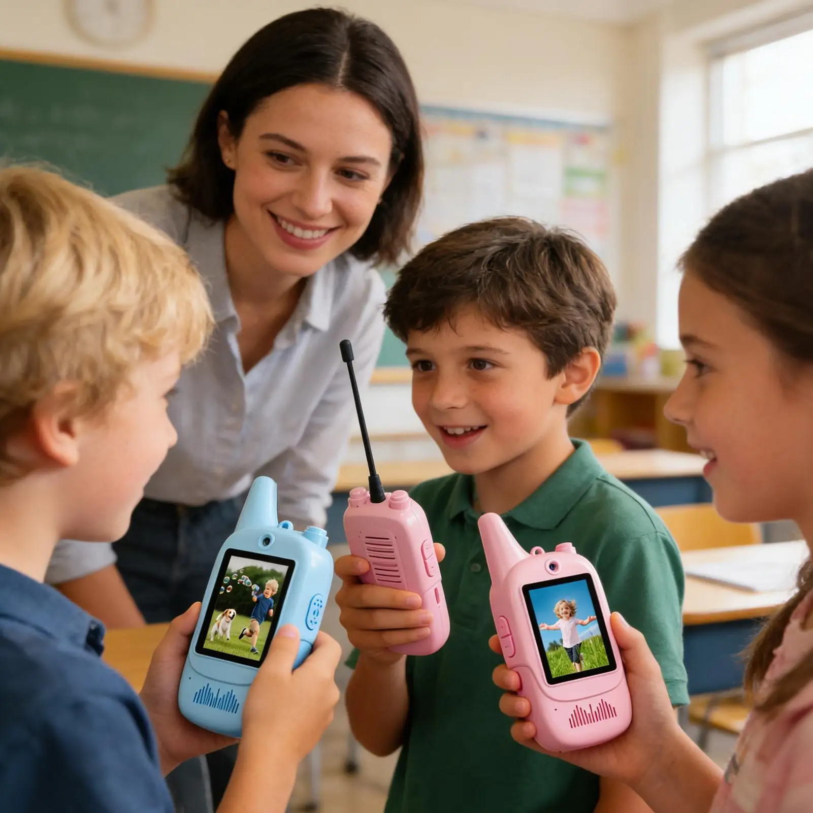 Kids Video Walkie Talkie Toys 2 Pack Rechargeable Interphone Toy with HD Camera & Voice Changer Gift Toys for Boys & Girls