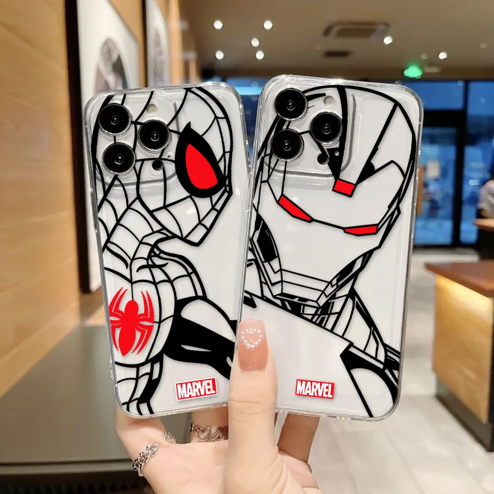 

Marvel Spider-Man Vonom Lines Phone Case For Samsung A02 A03S A04 A05 A05S A06 A7 A10 A12 A13 A14 A15 A16 NOTE 10 20 Clear Case