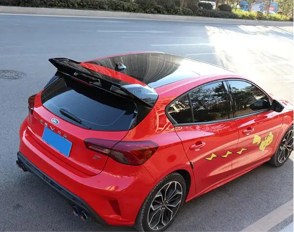 For Ford Focus Hatchback ST LINE 2019 2020 2021 2022 ABS Carbon Fiber Car Rear Wing Trunk Lip Roof Spoiler