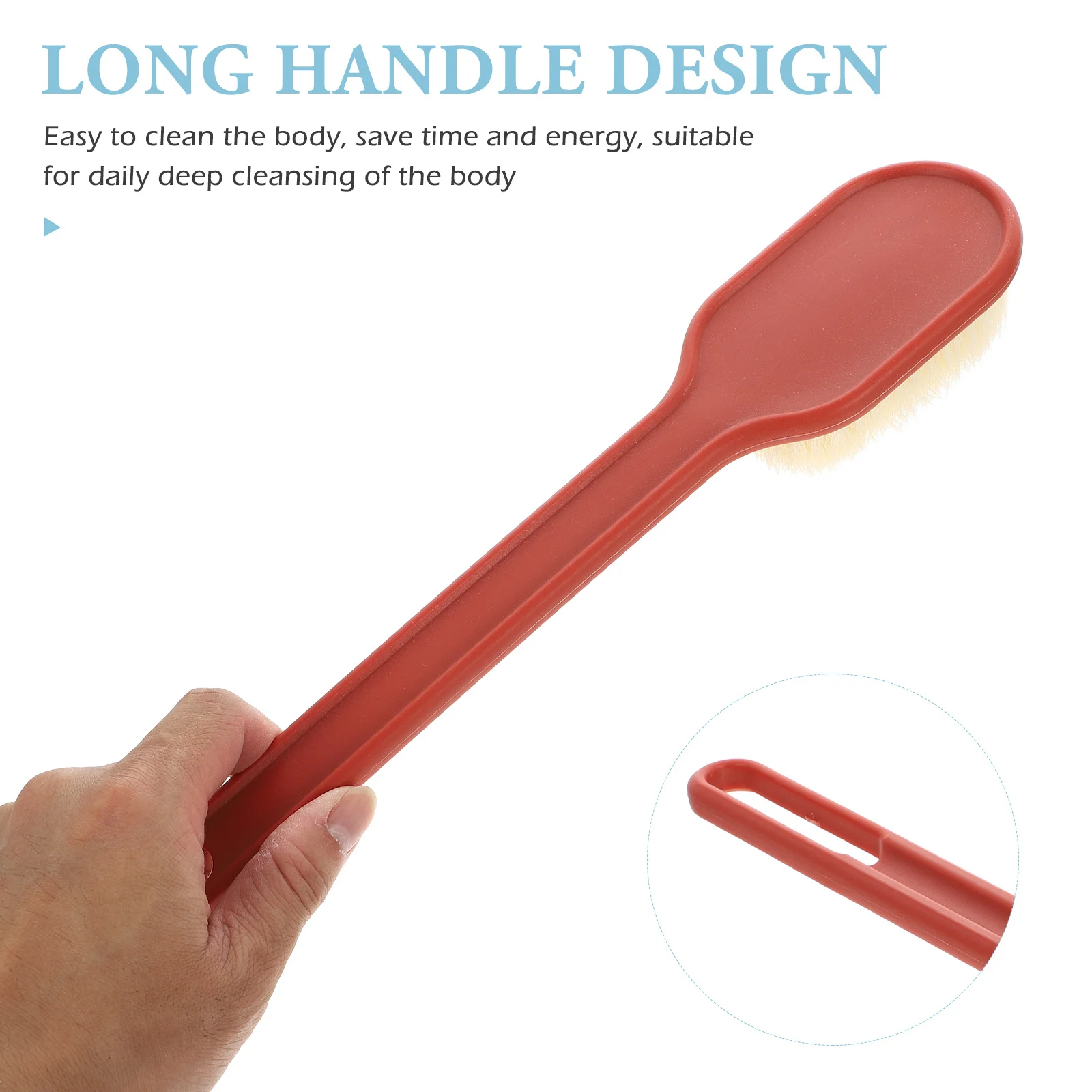

1Pcs Long Handle Bath Brush Ergonomic Design Multipurpose Scrubber for Back Leg Exfoliation Relaxing Massage in Bathroom Or