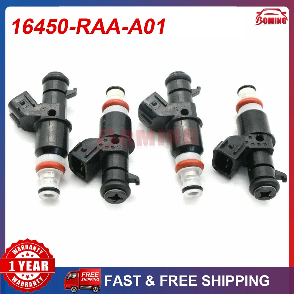 4Pcs/lot 16450-RAA-A01 Car Fuel Injectors Nozzle For 2003-2007 Honda Accord 2.4L 16450RAAA01 16450-PPA-A01 842-12288