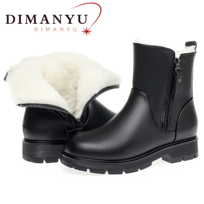 

DIMANYU Winter Boots Ladies Non-slip Large Size 41 42 Women Short Boots Natural Wool Warm Marton Women Snow Boots