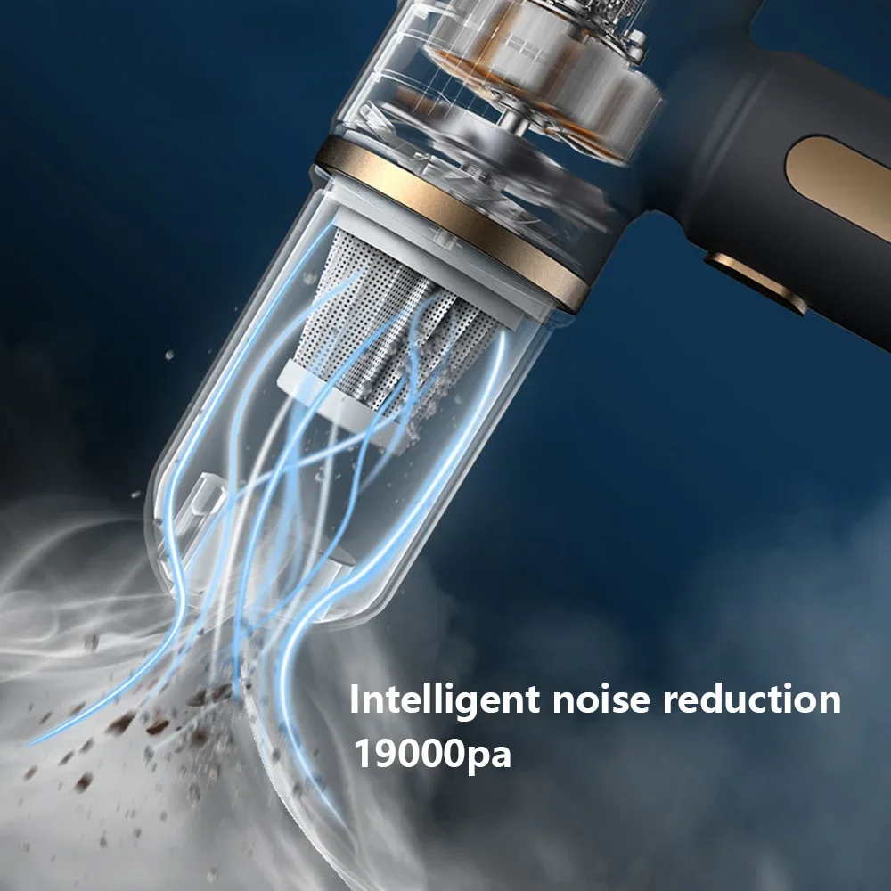 [19000Pa hurricane suction] 4-in-1 car-mounted cordless vacuum cleaner, high-power handheld portable