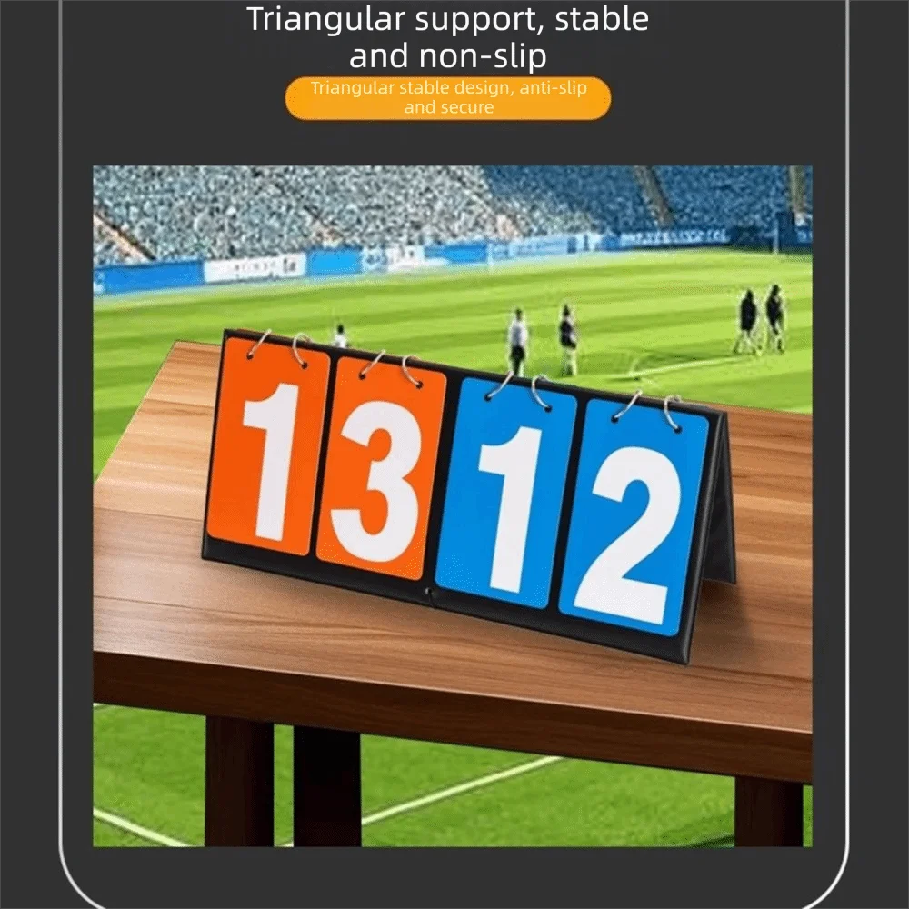 2/3/4/6 Digit Digital Flip Scoreboard Leather Durable Tabletop Score Keeper Portable Multi-Function Sports Table Score Counter