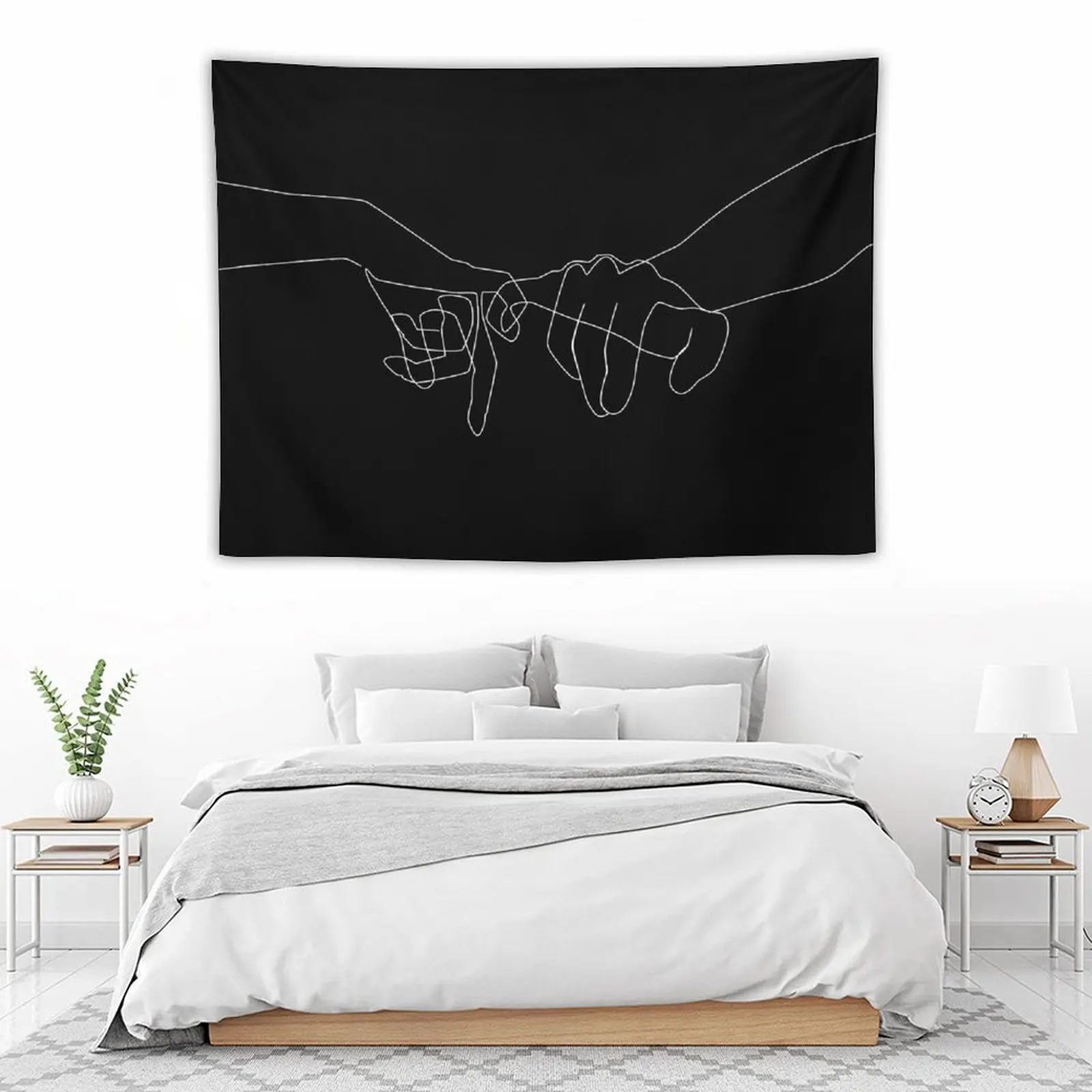 

Black Pinky Swear Tapestry Christmas Decoration Bedrooms Decorations Room Decoration Aesthetic Wall Hanging Decor Tapestry
