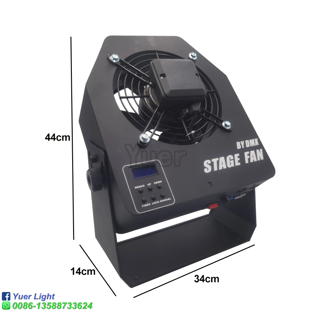 Imagem -03 - Pequeno Dmx Stage Fan com Controle de Velocidade Controle Remoto Efeito Especial Fog Machine 280w Tamanho Mini