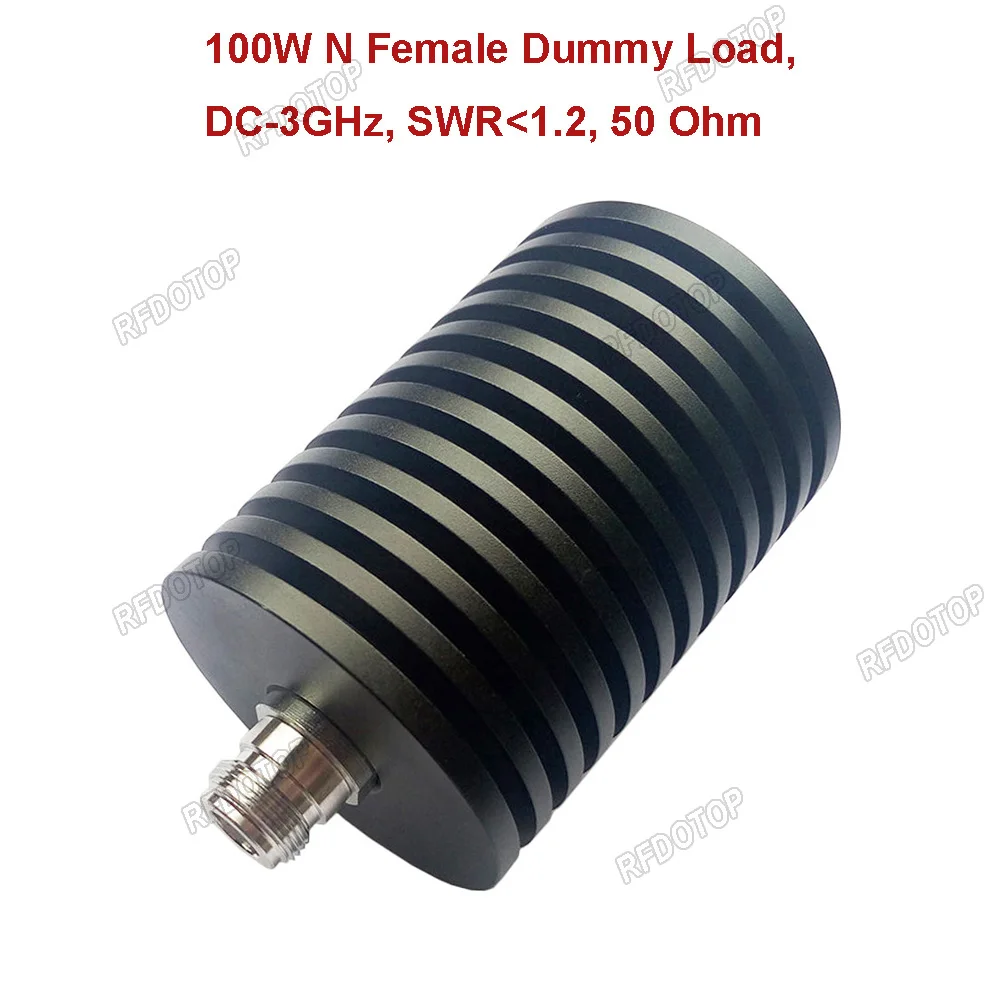 100W 3GHz L16 N Female RF Coaxial Termination Dummy Load SWR＜1.2 50 Ohm Connector Socket Brass Straight Coaxial RF Adapters