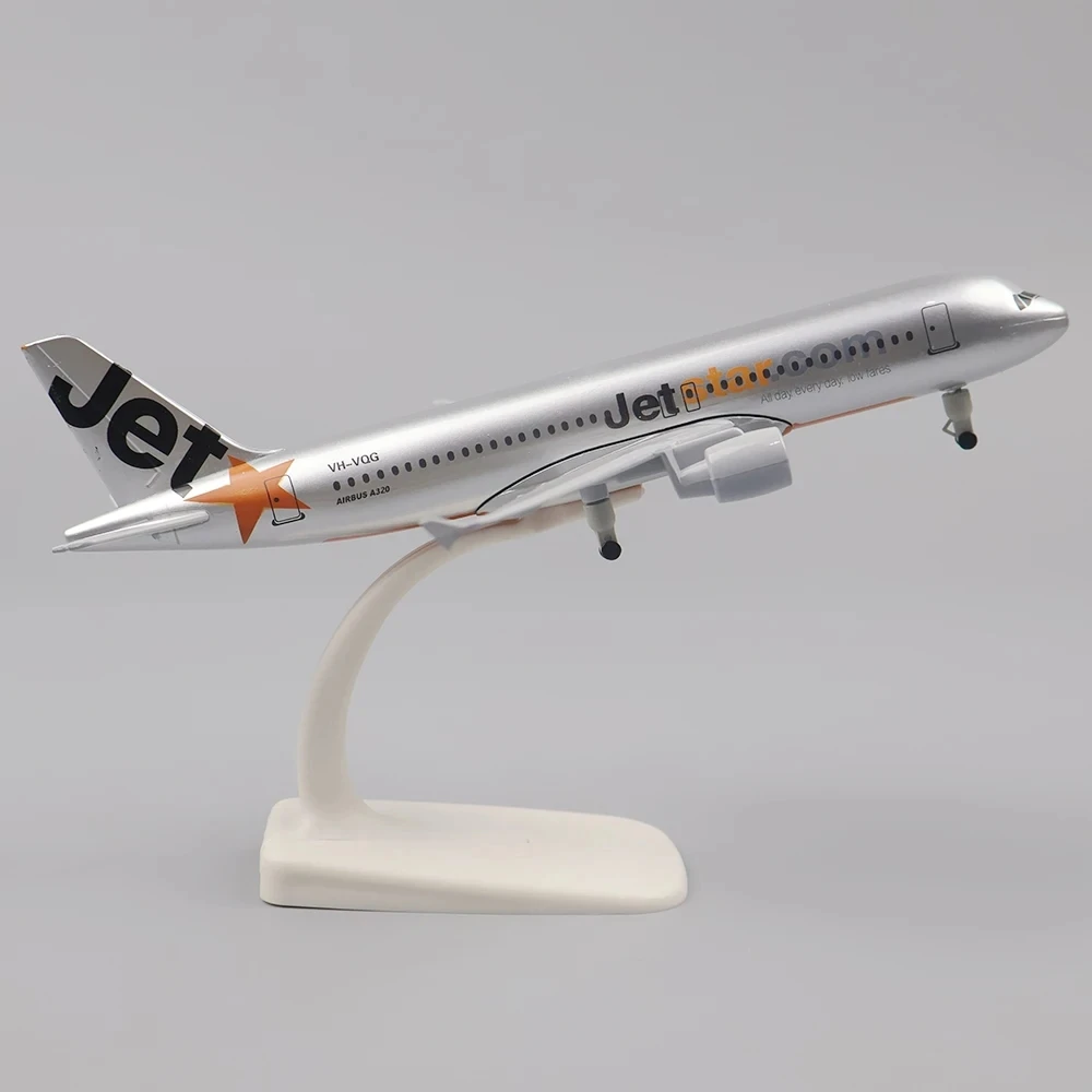 20cm 1:400 Scale Metal Airplane Model Jetstar A320 Airlines Metal Aircraft Replica Alloy Material Aviation Mold Gift Series