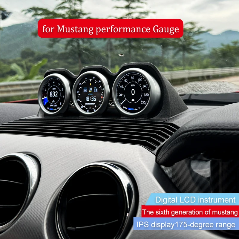 Performance Instrument Screen for Ford Mustang 6Gen Performance Gauge Shelby Original LCD Instrument Style 2015-2022