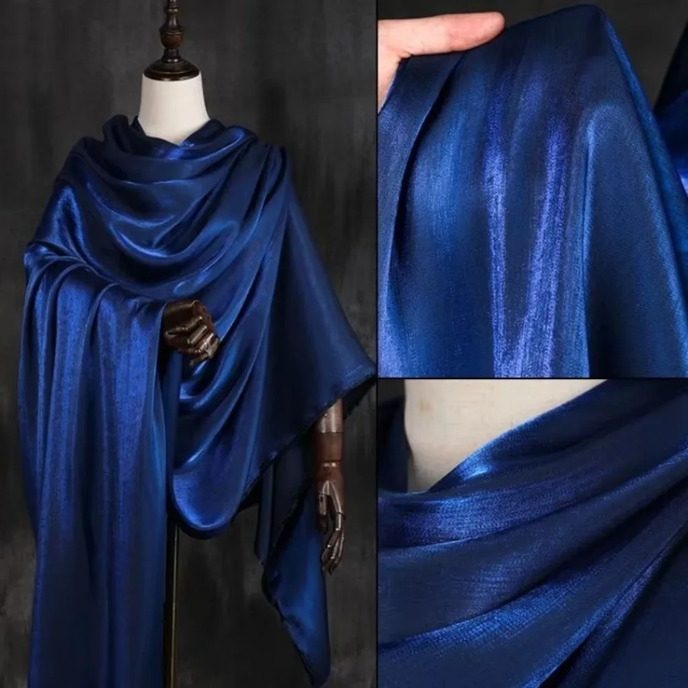 150*50CM Satin-Like Fabric Mermaid Soft Dress Material Imitation Acetate Glossy Gradient Color Fabric For Bridal & Formal Even