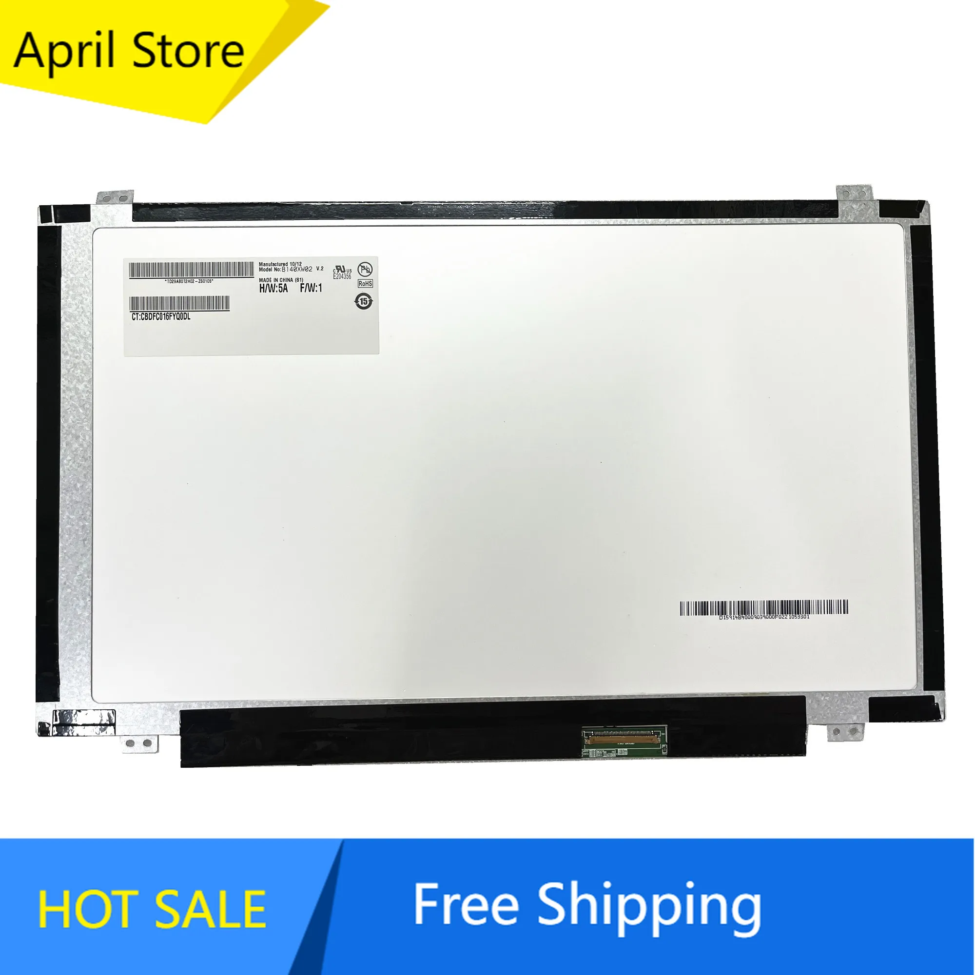 

B140XW02 V.2 V.1 LP140WH2-TLA1 TLA2 LTN140AT20 N140BGE-L41 L42 14.0'' Laptop LCD Screen 1366*768 LVDS 40 Pins