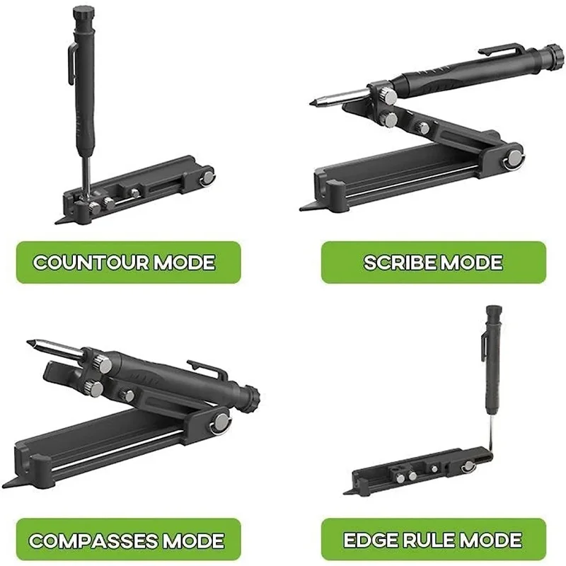 Imagem -05 - Multi Function Scribing Tool Lápis de Construção Faça Você Mesmo Scribe Woodworking Compass Contour Gauge Line Maker Ferramentas de Medição