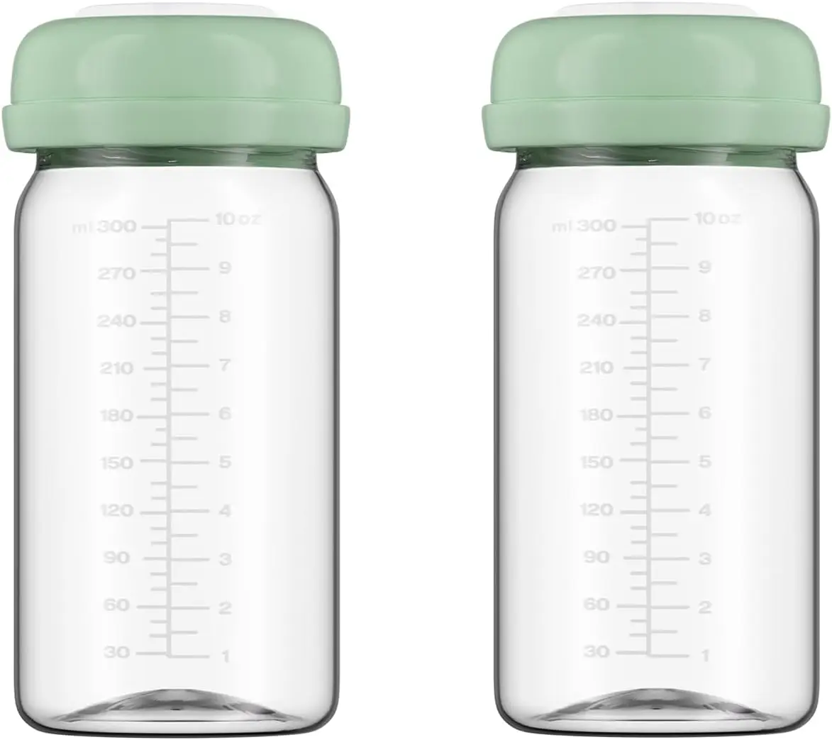 Breastmilk Storage Bottles Collection Bottles，Wide-Neck Breast Milk Container Compatible for Momcozy/Spectra S1 S2 Breast Pump