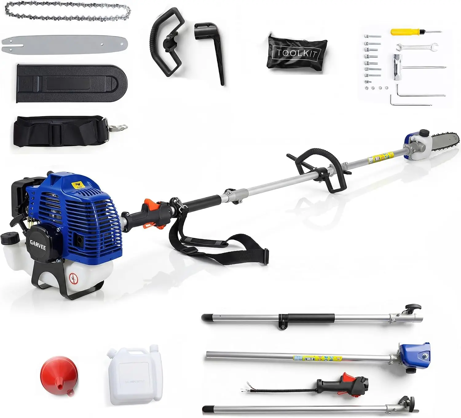 Gas Pole Saw 52CC 16FT Reach Tree Trimming Pruning