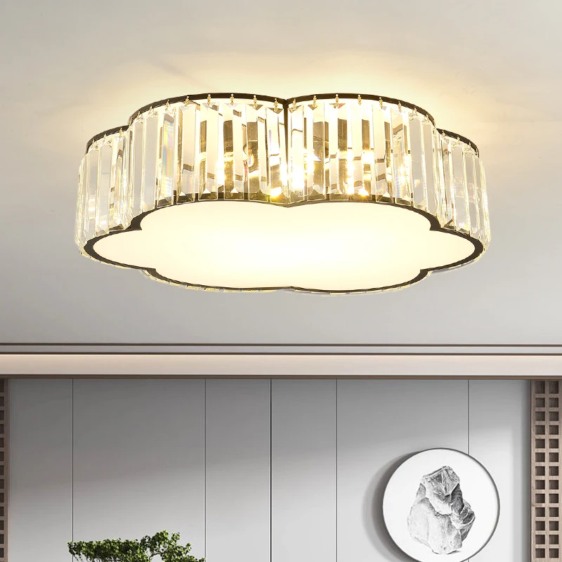 

New Chinese Ceiling Light Living Room Crystal Study Simple Atmosphere Classical Chinese Style Master Bedroom Room Zen Diningroom