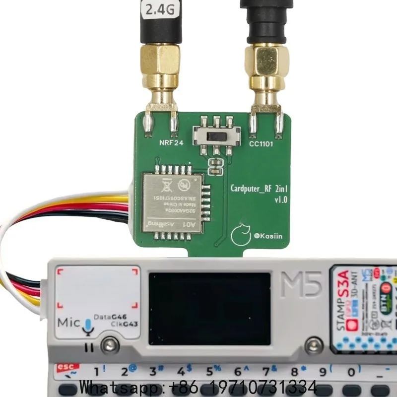 433MHz CC1101 NRF24 2-in-1 RF Module Development Board for M5Stack Cardputer, Plug-and-Play Grove Port, Supports Bruce Firmware - view 4