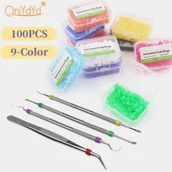 100 Pcs  Dental Silicone Instrument Color Code Rings Small Type Autoclavable Optional Color