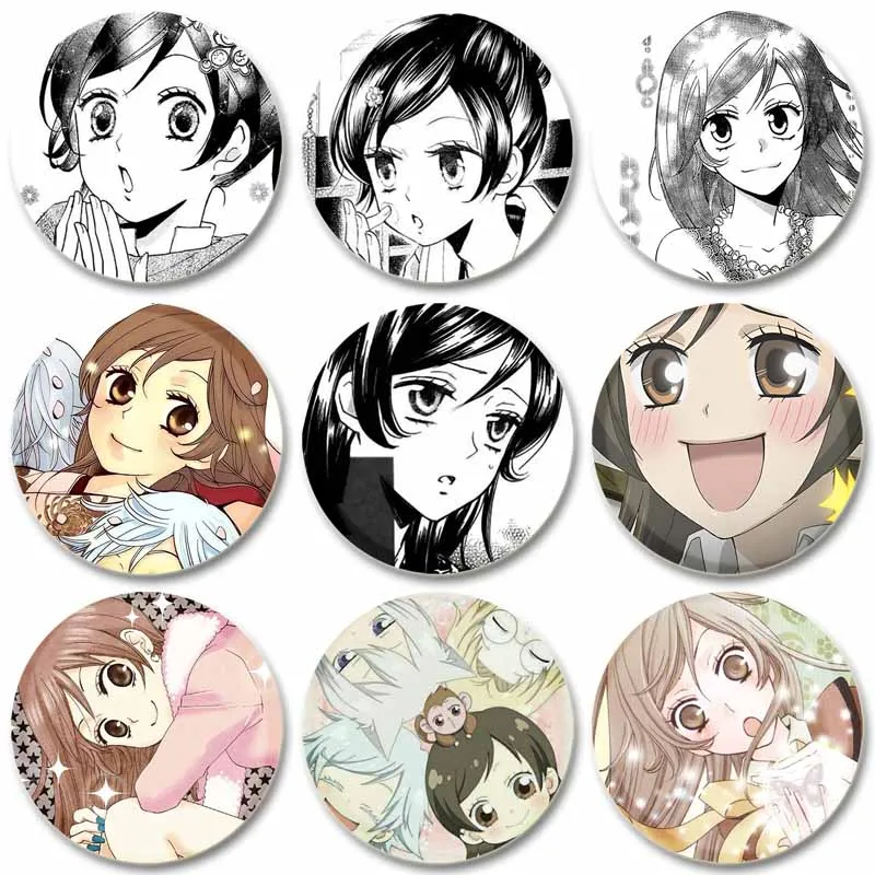 32/44/58mm Anime Kamisama Kiss Pin Cartoon Badge Role Play Handmade Tinplate Brooches for Backpack Clothes Decoration Gifts