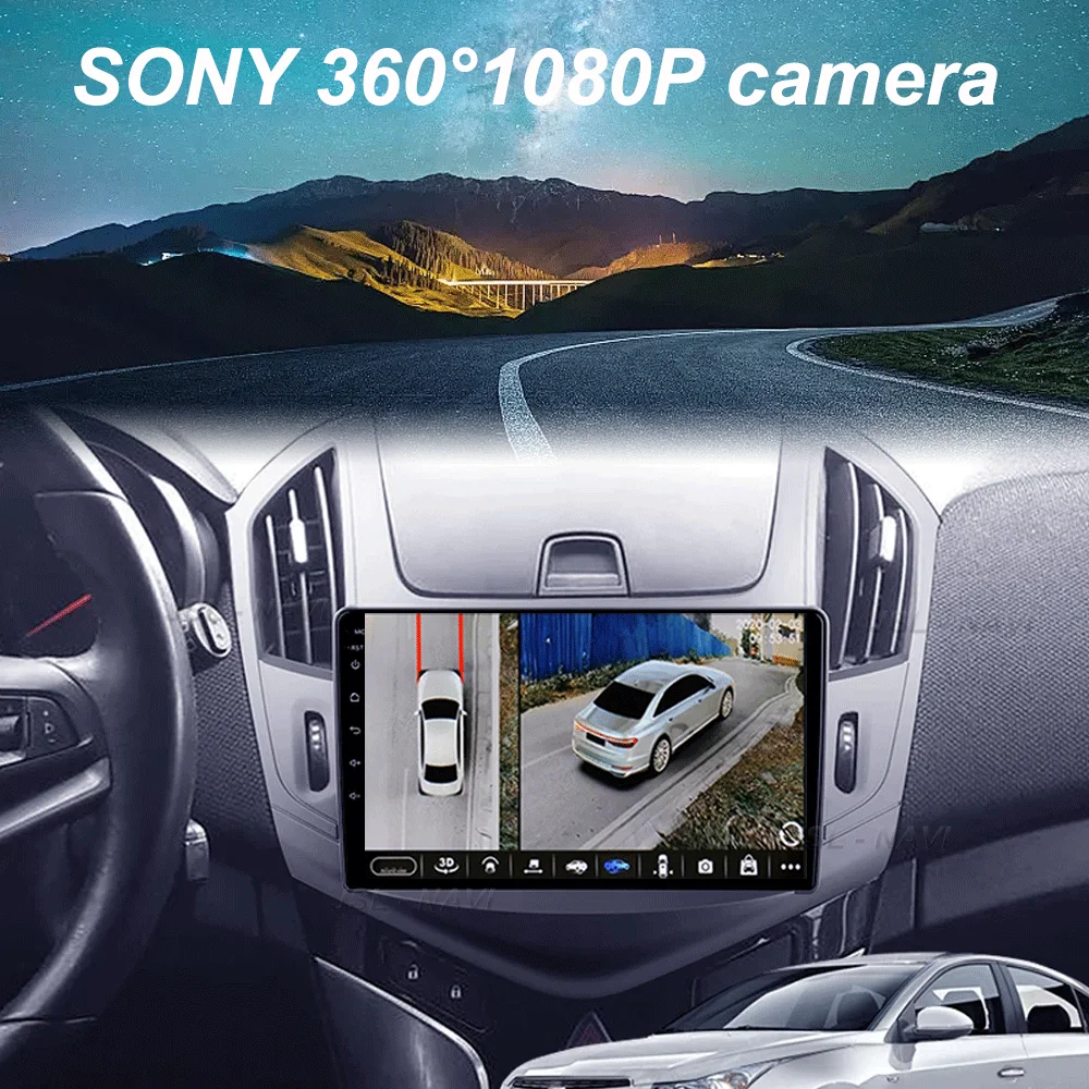 راديو السيارة لسيارة شيفروليه كروز J300 J308 2012 - 2015 Carplay Auto GPS والملاحة مشغل فيديو الوسائط المتعددة ستيريو BT أندرويد 15