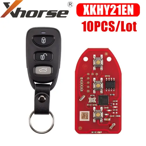 Xhorse XKHY21EN llave remota de cable de segunda generación 3 + 1 botones para Hyundai tipo versión en inglés 10 unids/lote