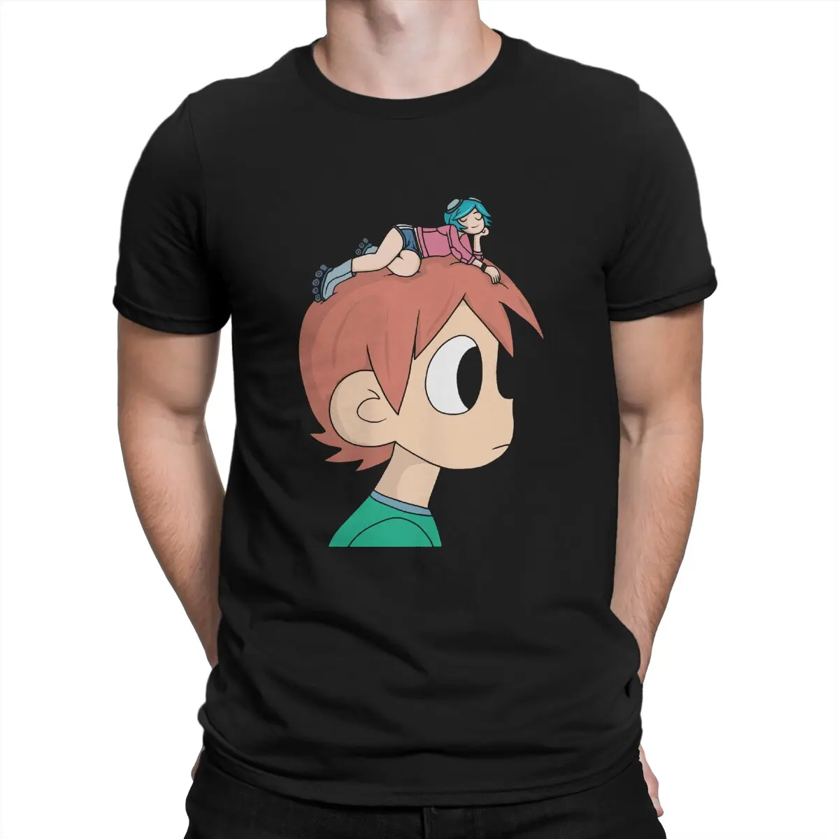 Lie On Your Head T-Shirt Men Scott Pilgrim VS The World Game Unique Tees Round Neck Short Sleeve T Shirts Birthday Present Tops