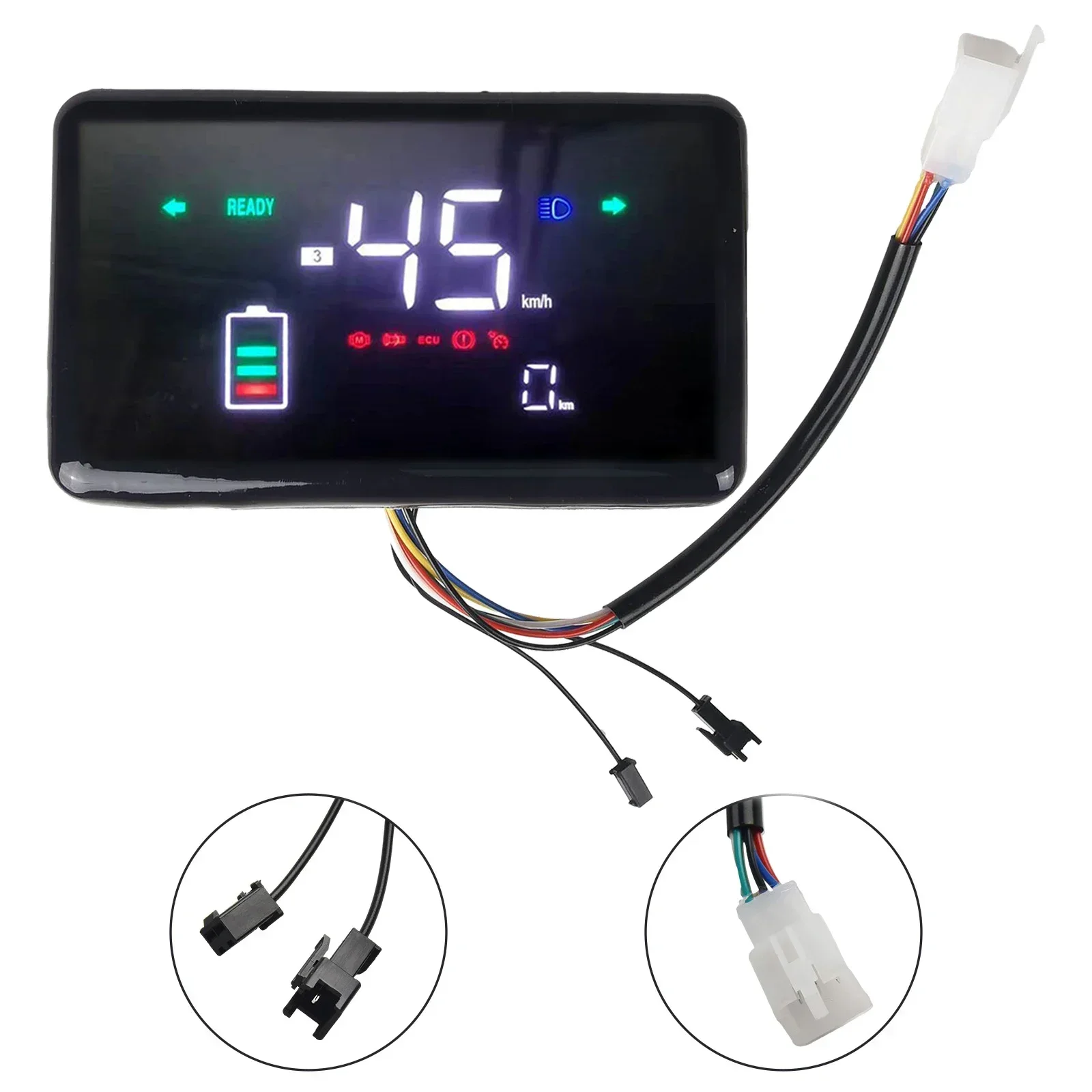 

Ebike LCD Display Motor Speedmeter Screen 48-72V 6PIN E-Bike Electric Bike Scooter Motor Digital Instrument Panel Parts