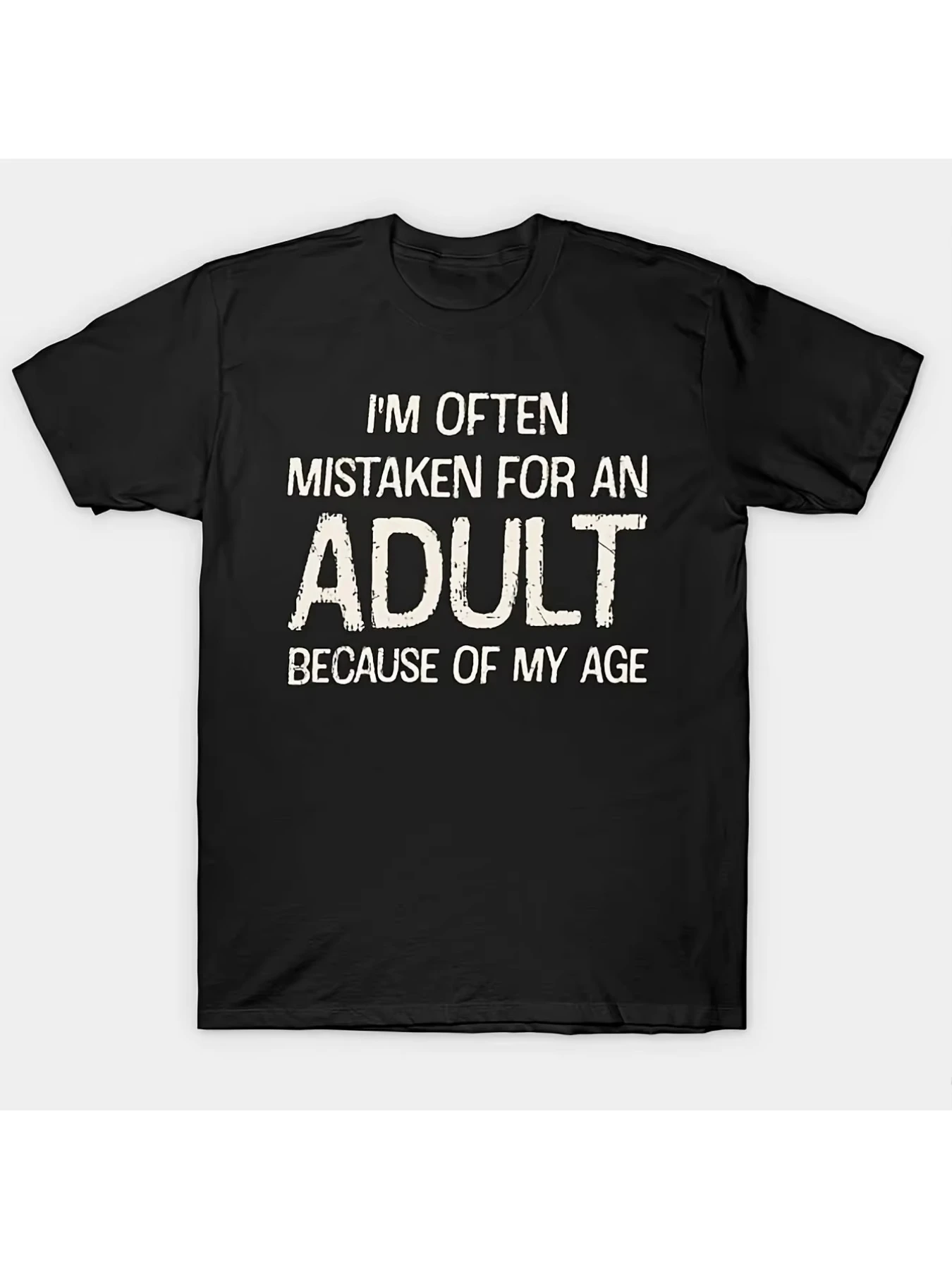 تي شيرت رجالي ملابس رجالية 100% قطن تي شيرت جرافيك برقبة دائرية - مضحك ما أعتقد أن أحيانًا للكبار للجنسين Harajuku #1