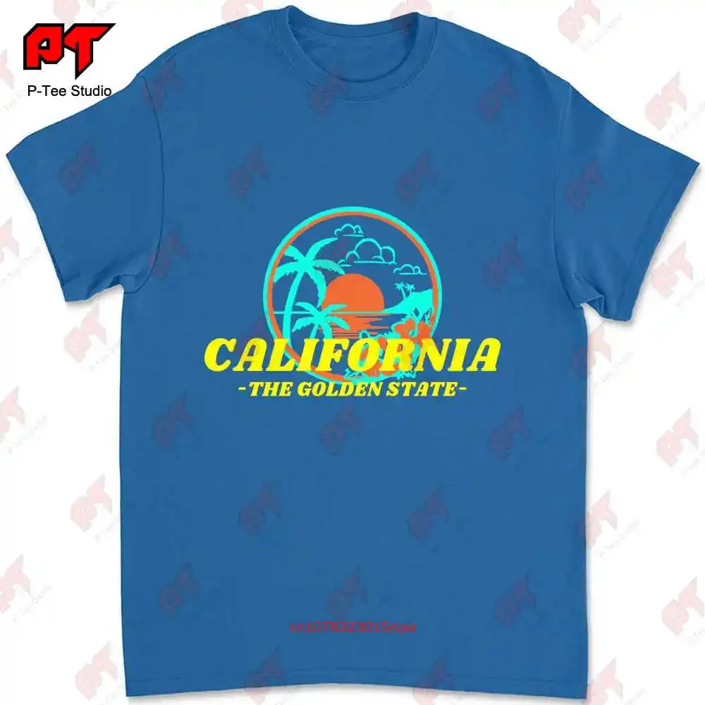 California The Golden State Summer Beach Vibes T-shirt WU57 image 3