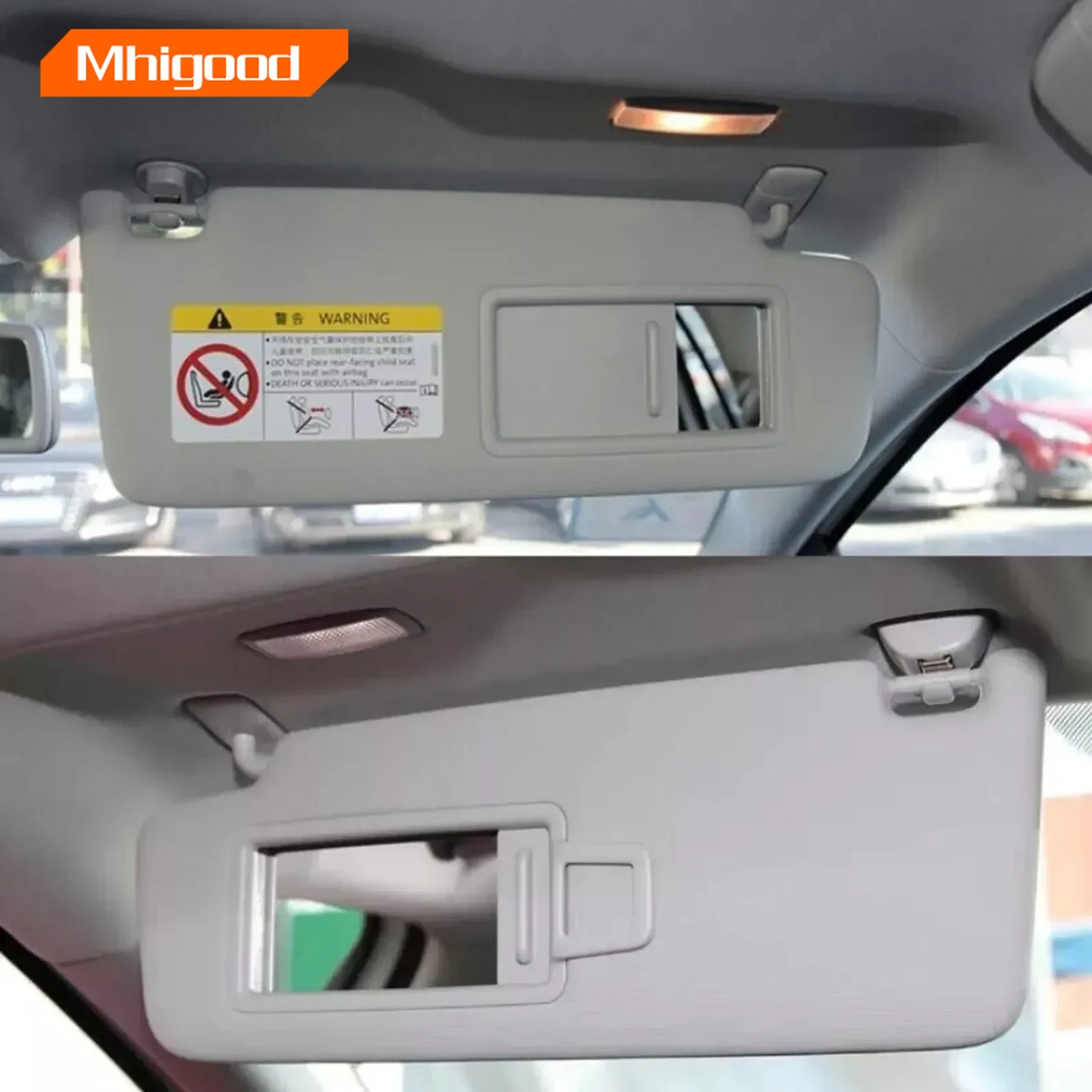 

1/2PCS Grey Interior Sun Visor Make Up Mirror for VW Golf 7 7.5 Passat B8 CC Jetta MK7 A7 Skoda Octavia 3 5G0857551 5G0857552