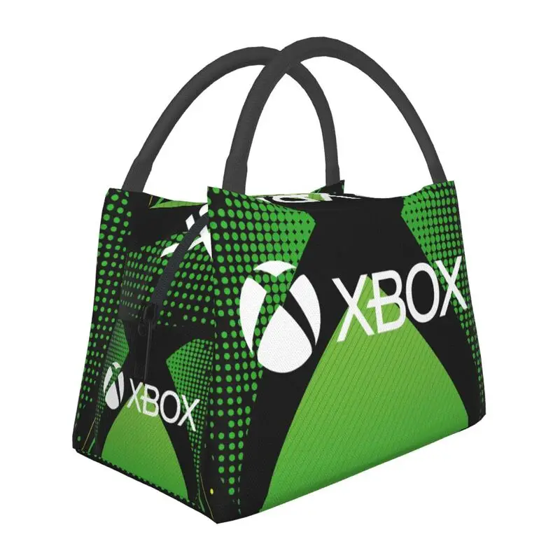 

Classic Xbox Gamer Insulated Lunch Bags for School Office Gamer Gifts Waterproof Cooler Thermal Bento Box Women