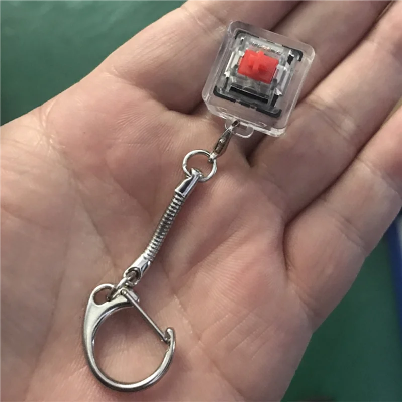 AB7-سلسلة مفاتيح ميكانيكية بمفتاح واحد لجهاز اختبار مفاتيح لوحة المفاتيح Gateron MX باللون الأزرق