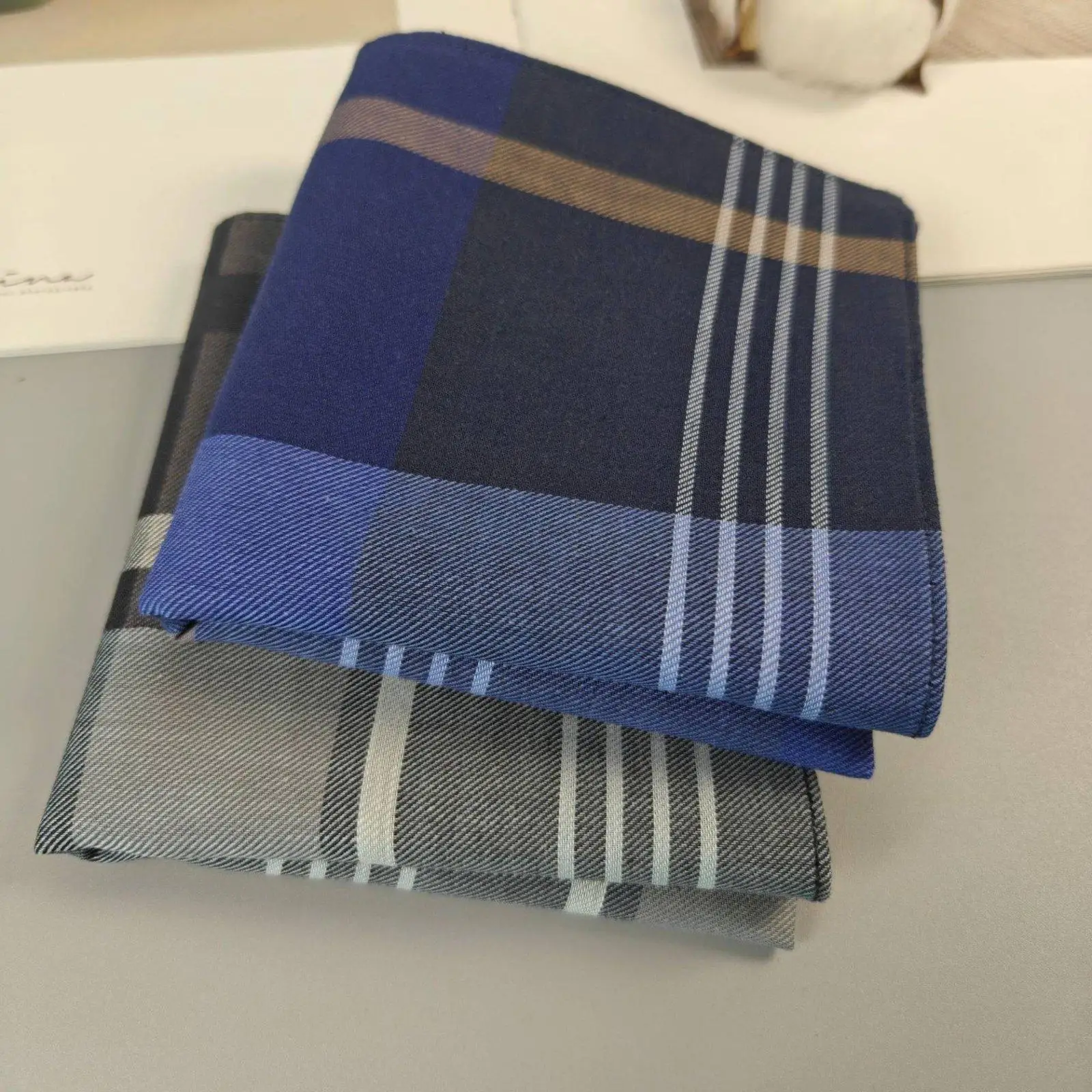 Plaid Handkerchief Classic Patterned Handkerchief Soft Touch