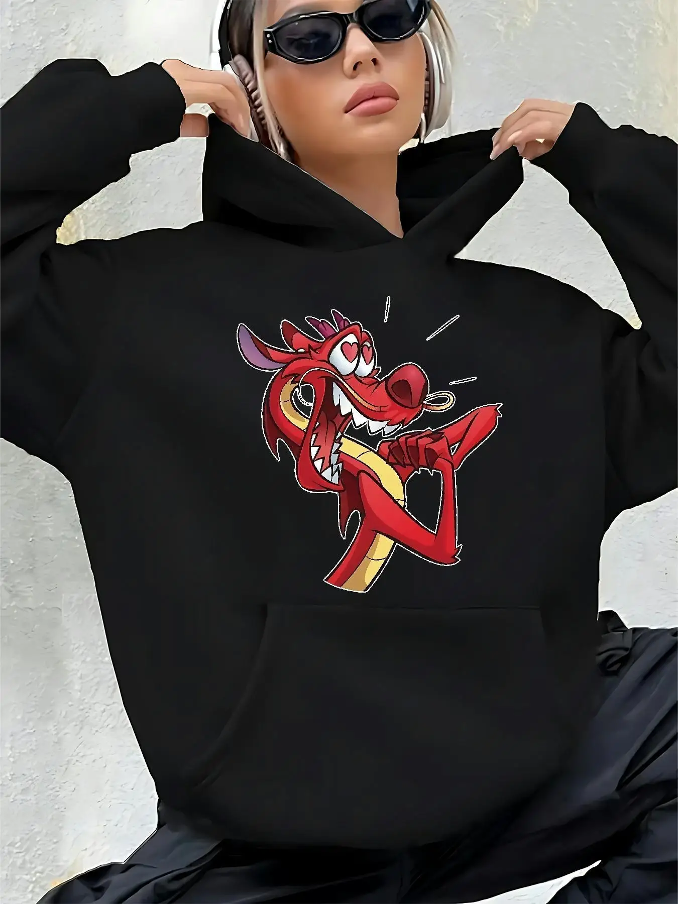 

2025 New Hooded Sweater Cute Dragon Design Soft Jumper Comfortable Autumn and Winter Sweater Suitable for Casual Wear Unisex
