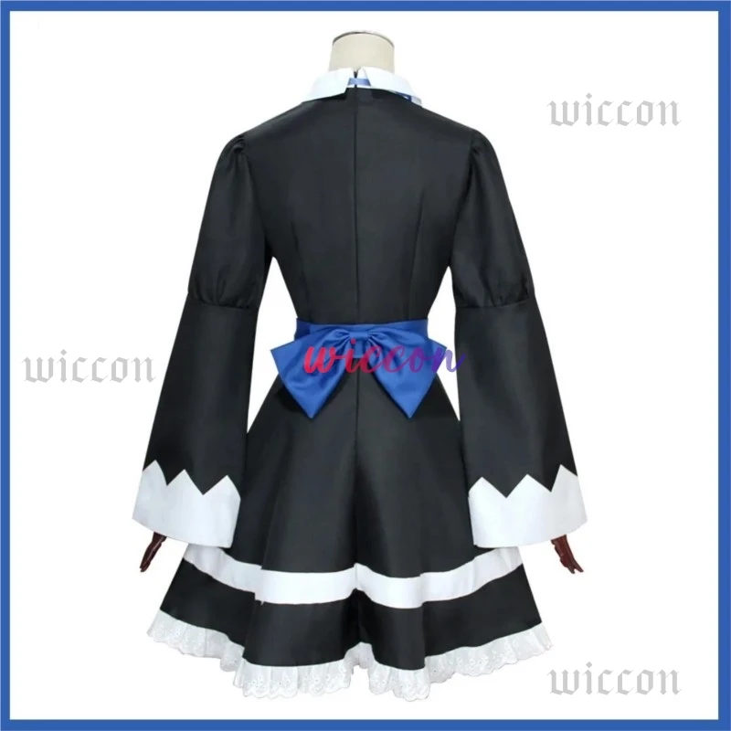 Anime calcinha & meia com cinto de liga meia anarquia cosplay traje peruca vestido preto meias mulher sexy kawaii carnaval terno