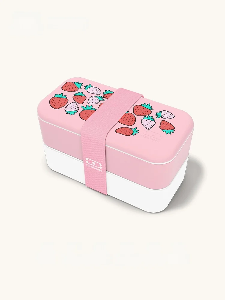 

Monbento Cute Double Layer Insulated Lunch Box Microwave Heating Japanese Bento Meal Box Gift for Office Workers Heat Preserv...