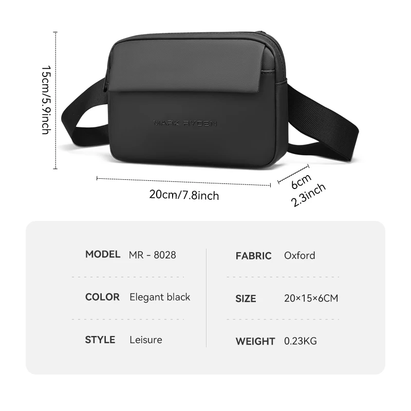 Mark Ryden black crossbody bag fanny packs tactical fanny pack crossbody bag mens bag pouch bag bags for man hip bag