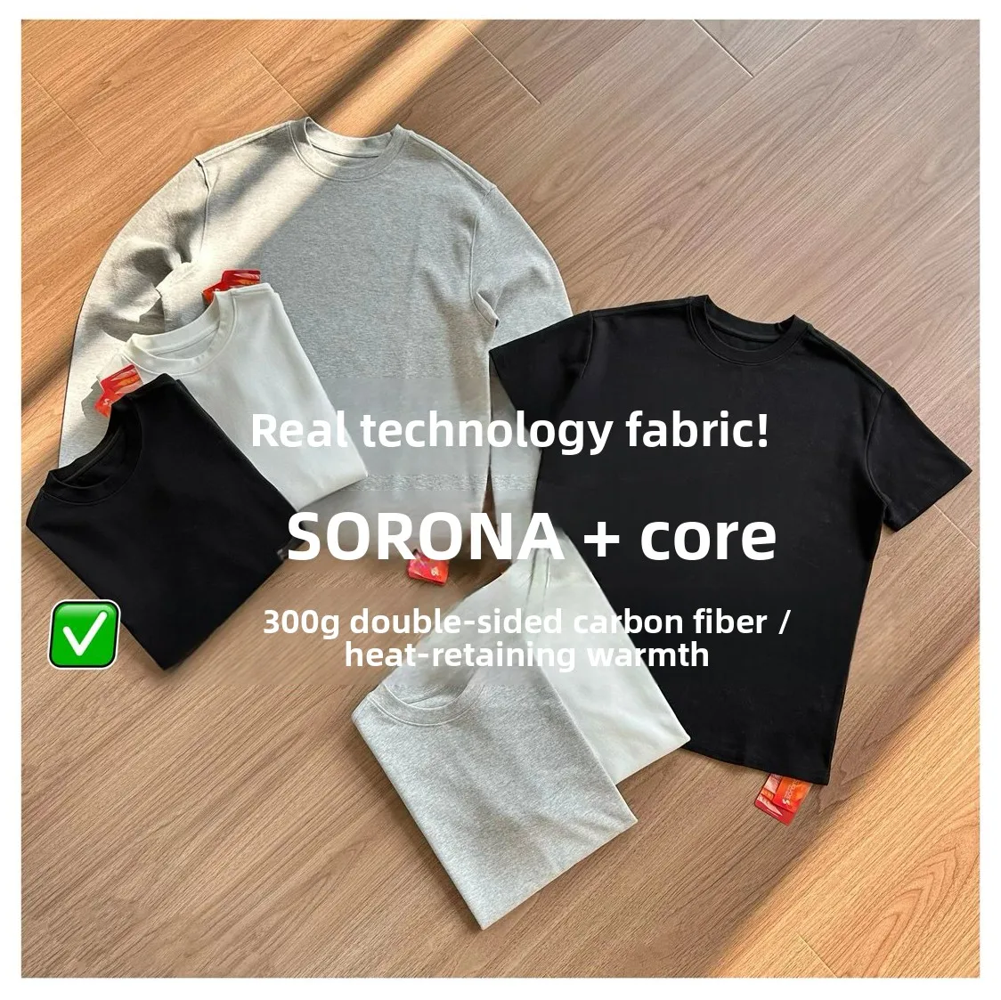 Sorana Core High Temperature Leather Long Sve ort Sve T-irt Warmth Constant Bot irt Stand Fit Casual Sle ...