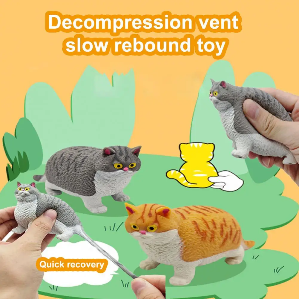 

Relieve Stress Stress Relief Toys Funny Fat Cat Squeeze Toy for Kids Adults Soft Tpr Cartoon Kitten Squishes Toy Party Favor Tpr