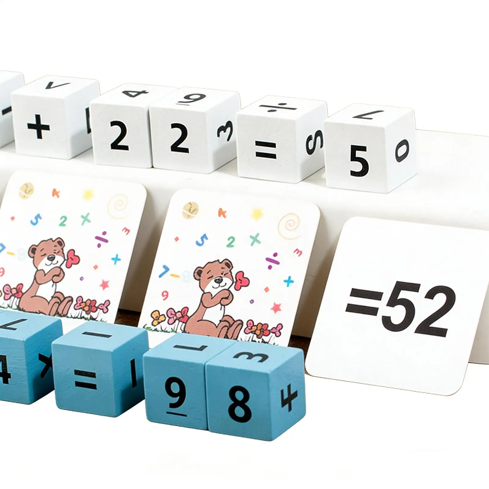 수학 블록 나무 숫자 교육용 장난감 수학 교구 블록 세트 어린이 남아 가정 여행 교실 유치원용