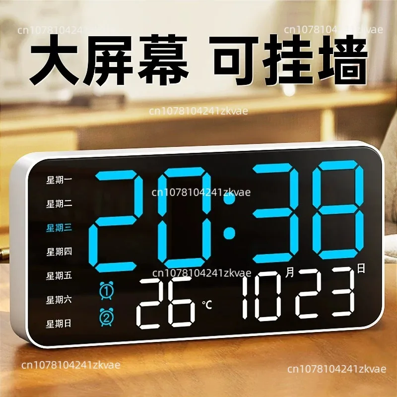 Digital Alarm Clock Temp Date Week Display Remote Control Usb Powered Table Clock Wall-mounted Dual Alarms LED Clocks