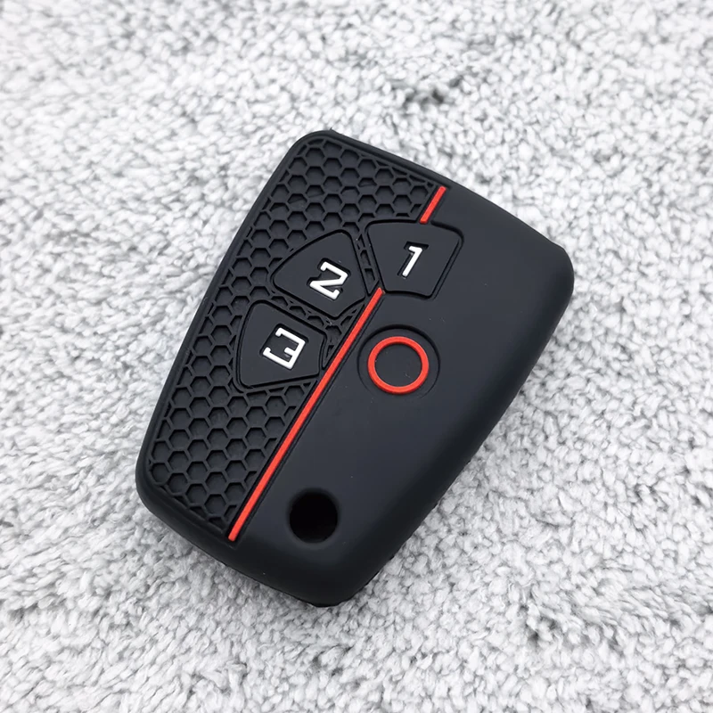 Silicone Key CaseCover Shell for Chevrolet Captiva 2017 Cruze Spark for Silverado Onix Volt Aveo Camaro Keychain Protector FOB
