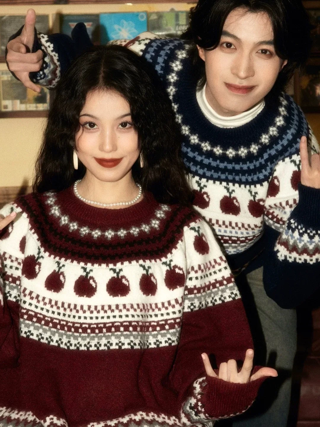 

Мужской вязаный свитер в стиле ретро с узором Fair Isle, свободного кроя, с круглым вырезом, осенне-зимний, удобный, универсальный, в стиле кэжуал