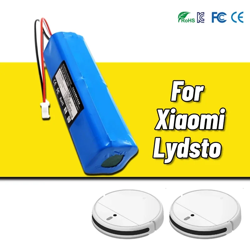 

2025 100% Original For XiaoMi Viomi S9 Lydsto R1 Roidmi Eve Plus 14.4V lithium battery 2PCS 5200mAh 6800mAh 9800mAh 12800mAh