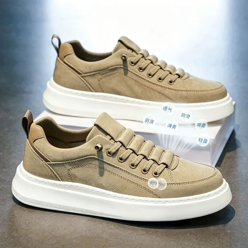 

Мужские дышащие повседневные кроссовки 2026: легкие слипоны на толстой подошве, нескользящие, амортизирующие, для ежедневной носки