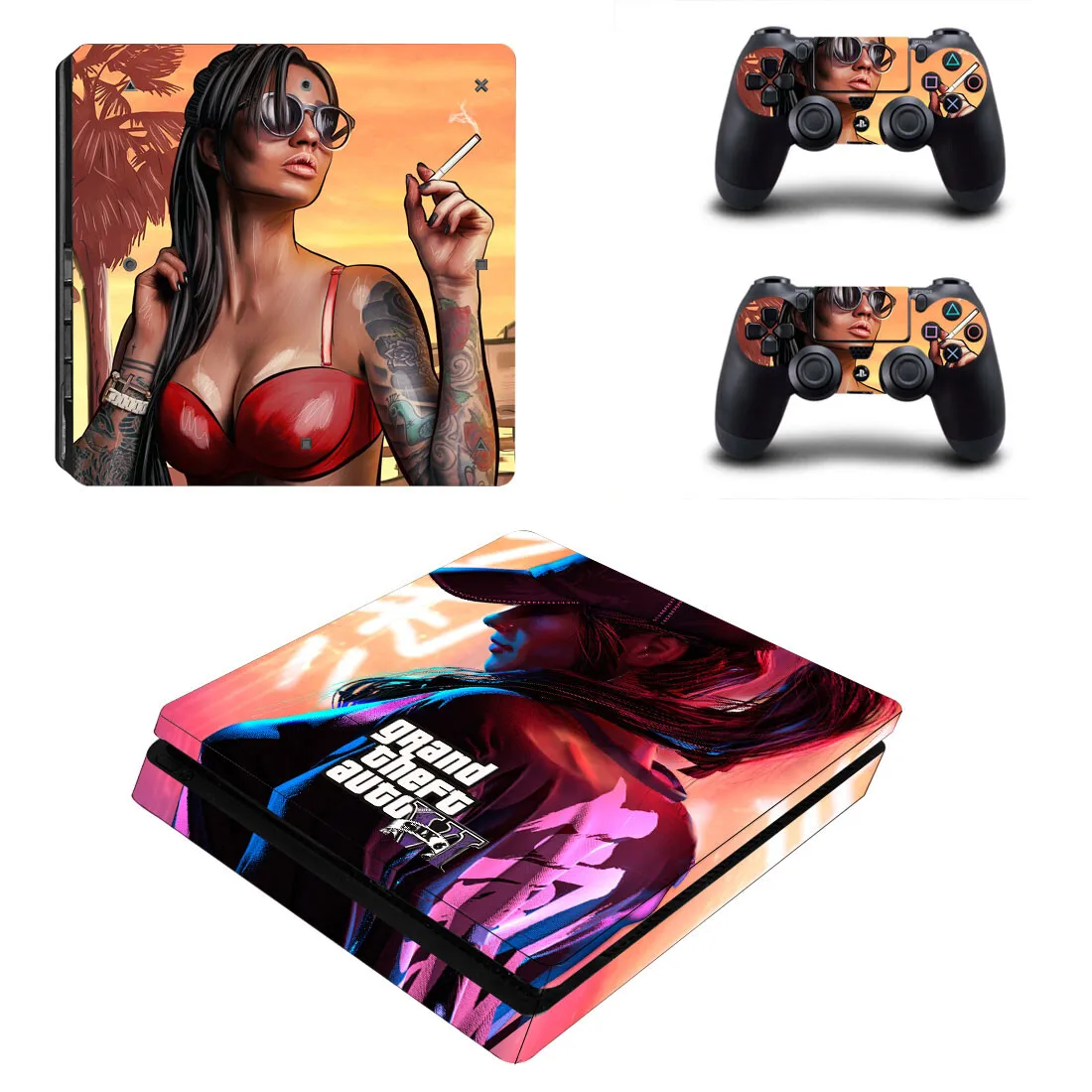 

New Game PS4 Slim Skin Sticker Decal Cover Protector For Console and Controller Skins Vinyl
