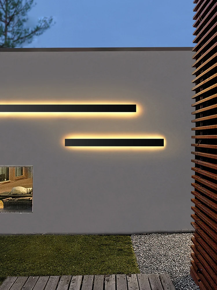 Imagem -02 - Impermeável Led Wall Light para Exterior Lâmpada Moderna para Villa Porch Jardim Pátio Impermeável Frente da Porta da Garagem Ip65